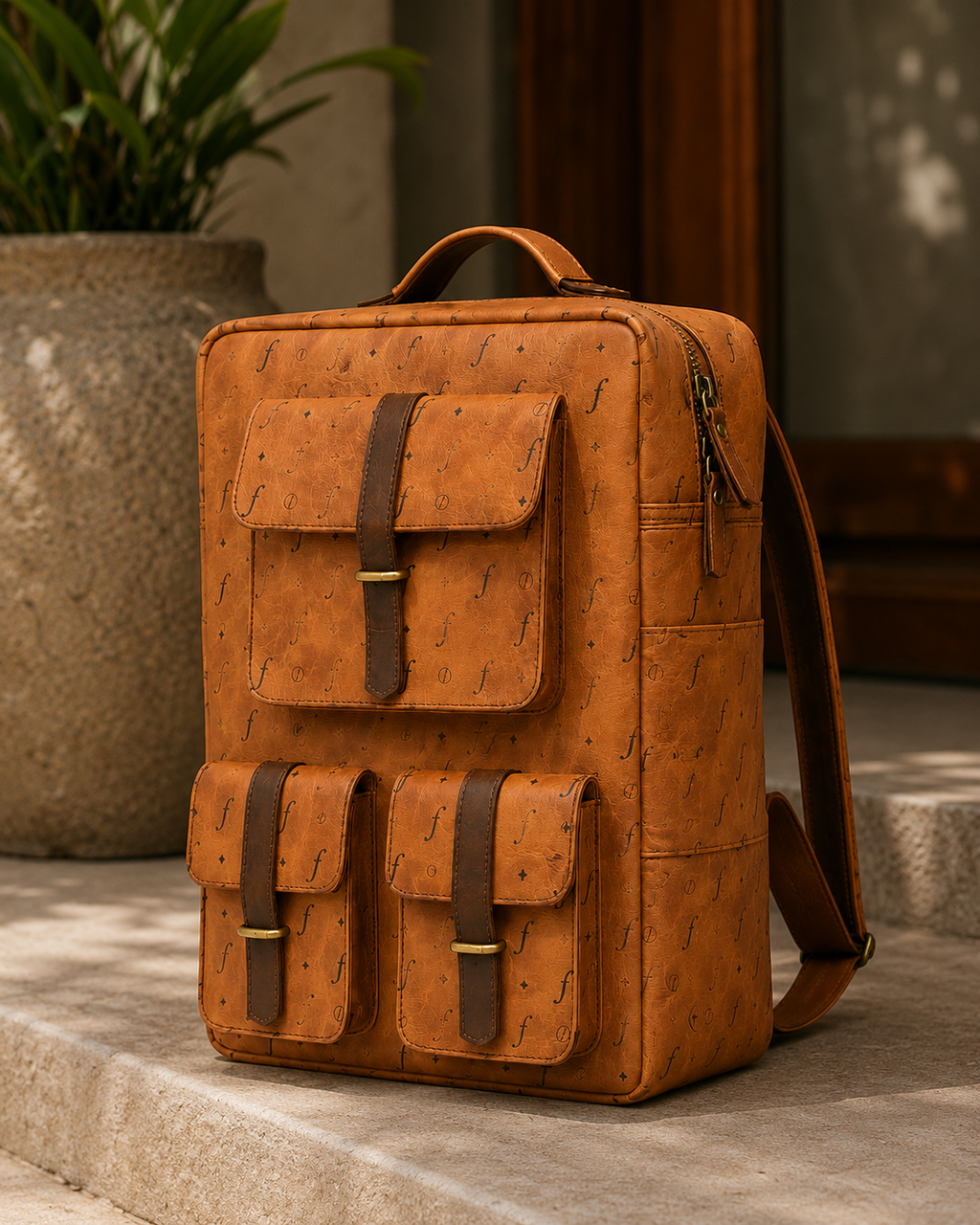 Frounder Atlas Backpack lifestyle use with laptop and travel essentials