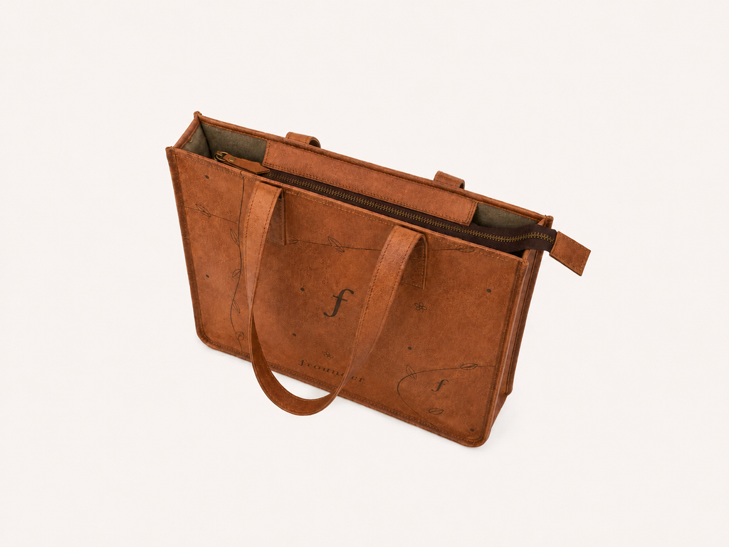 Frounder Nova Tote interior canvas lining and pocket layout
